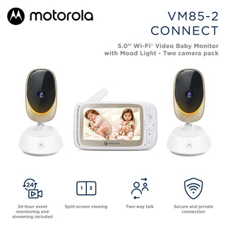 Motorola VM85-2 Connect baby monitor, 2 cameras, image 5